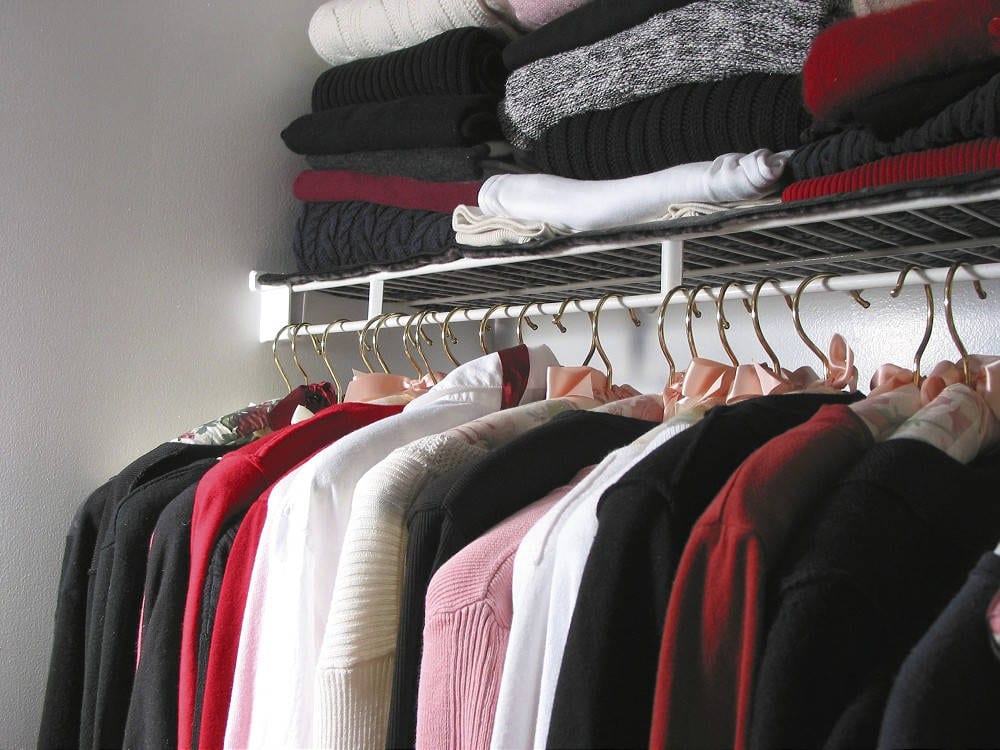 Closet full of clothes
